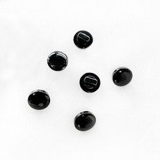 10mm 플랫 콩단추 꼬다리단추, 20개, 블랙