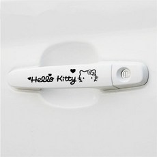 캐릭터 자동차 도어 핸들 스티커 귀여운 장식, 4pcs, Hello kitty4
