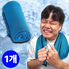 아비로 아이스 접촉냉감소재 쿨타올 스포츠타올, 1개, 블루