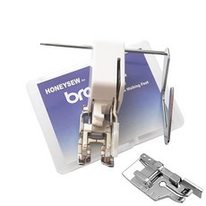 HONEYSEW 오픈 토 헤비 듀티 심지어 걷는 발에도 공급 / 1/4인치 스티치 퀼팅 프레셔 발을 사용하는 형제 재봉틀 가이드, [ 1848549 ] HONEYSEW Open Toe