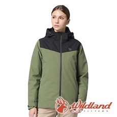 wildland 荒野 女650FP防水二件式連帽外套 龍紋綠 0B32917