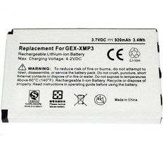 920mAh 990552 L01L40321 배터리 교체품 피오나 GEXXMP3 Sirius XM XMP3 XMP3i XMP3H1 휴대용 위성 라디오 수신기와 호환, 920mAh 990552 L01L40321 배터리 교체