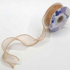 펄 공예 띠지 리본끈 포장 선물 오간디 실루엣 골드 포장띠지, 1개, 기본