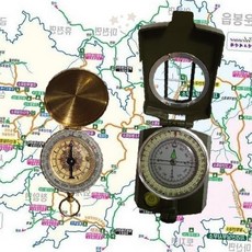 야외활동 방위측정 휴대용 나침반 등산 캠핑 트레킹 산행 방향 확인 장비 야광, 2)군용나침반, 1개