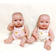 바늘하나 36cm 목욕놀이 베렝구어 인형옷 (호환용 인형미포함) 이너 상하세트 실내복, 베이지_, 1