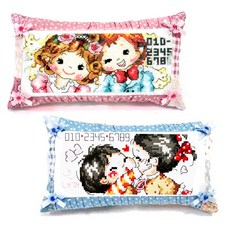 십자수/주차쿠션패키지(도안+원단+바늘+솜+실) 판매합니다., 01.NEW퀼트주름주차(직사각)소라, 1개