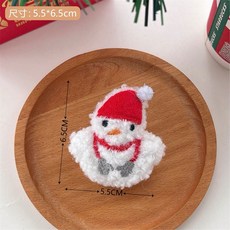 毛絨聖誕節公仔胸針 可愛造型別針裝飾, 1個, 雪人