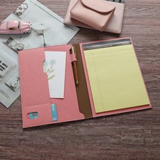 오브리즈 헤링본 메모패드 리갈패드 커버 3size, 스트로베리핑크