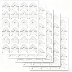480Pcs 산성 프리 사진 코너 셀프 스크랩북용 스크랩북 액자용 스티커 장착 방명록 메모리북 앨범블랙, White