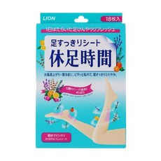 LION 獅王 休足時間 清涼舒緩貼片, 1個, 18片/盒(6枚x3袋)#38525