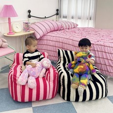 비비드공방 키즈빈백 유아소파 쿠션의자 돌선물 조카 생일선물 놀이방, 5.아이보리 어린이용 가로 32cm