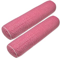 폴랑 1+1 메밀 목침베개 피그먼트 커버 거북목 일자목 원형 경추베개, 핑크 2개