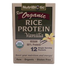 NutriBiotic 大米蛋白粉 12包入, 香草, 180g, 1盒