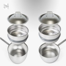 랑데뷰스토어 키친아트 팬 찜기 무연마후라이팬, 궁중26+찜냄비 26cm
