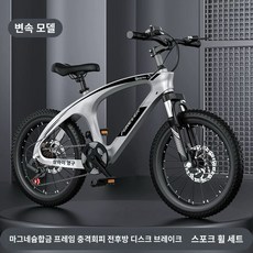 2025년형 초경량 마그네슘 합금 영구 어린이 자전거 10~15세 6~12세 초등학생 자전거, 1개, 140cm, 티타늄 실버A 변속 스포크 휠