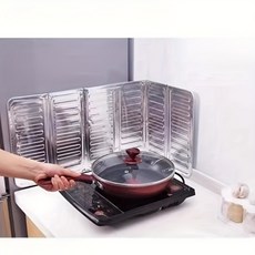 1pc 주방 오일 스플래시 가드 금속 스토브 가스 단열 패널 알루미늄 요리 그리스 배리어