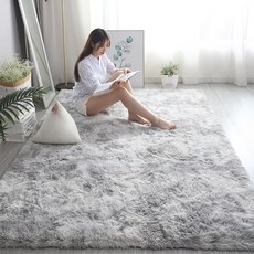 Radearl 폭신한 극세사 거실 카페트 침대 러그 장모 카펫 간편 관리
