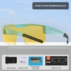 서쪽 자전거 플립 렌즈 사이클링 안경 광변색/편광 UV400 선글라스 사이클링 방풍 고글 MTB 도로 자전거 안, 01 CHINA, 06 Green Night Vision, 1개