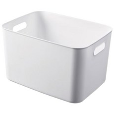 簡約白色收納盒 無印風收納筐 帶蓋收納籃 多色可選, 白, 1個