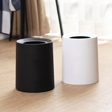 모나코올리브 모던 인테리어 풀커버 휴지통, 브라운