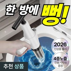 베르온 초강력 고압 스테인리스 에어 펌프 변기 하수구 세면대 뚫어뻥, 퓨어화이트