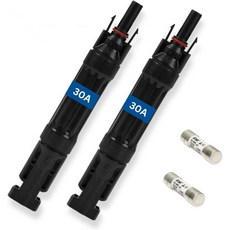 PV 인라인 퓨즈 - 1000V 태양광 홀더 방수 및 화재 안전 빠른 설치 30A 2개 세트, 1.0