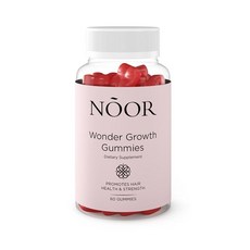 NOOR HAIR Wonder Growth 여성용 젤리 - 엽산 B12 비오틴 및 아연이 함유된 천연 모발 성장 보충제. 모발 재성장 두꺼운 모발 지원. 머리카락 빠짐 감