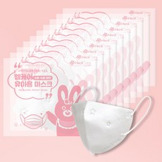 소확행몰 헬케어 유아용 마스크 3중필터 비말차단 아기용 영아 2세~5세 - 10개, 1개입