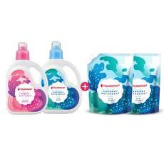 더블하트 섬유유연제1.2L+섬유세제1.2L+리필1L+리필1L, 1개