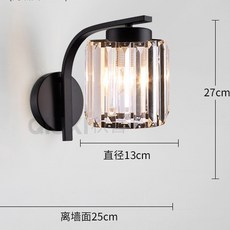 華燈惠 美式水晶壁燈，適用於臥室床頭與走廊背景牆, 水晶壁燈（不含燈泡）, 水晶壁燈