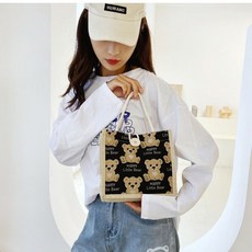 블랙 캔버스가방 린넨에코백 1(개) 4821 PCS