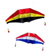 대형 가오리연 성인용 3D 패치워크 디자인 산들바람 연날리기세트 L_2mx0.6m 빨강 화이트 파랑, 1개