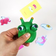 [ 웃기고잡화점네 ] 갑툭튀 눈알 외계인 왹져 말랑이 쓸모없는선물 쓸데없는선물 스트레스 해소 틱톡 SNS 대란템, 초록외계인, 1개