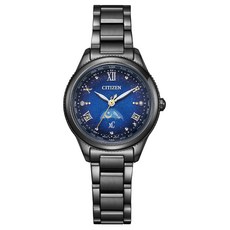 CITIZEN 星辰(EE1007-75L) xC 夜川月 星空藍 光動能電波對時 日月鈦金屬女腕錶-29mm