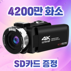 픽온 감성 빈티지캠코더 Y2K 디카 4200만화소 SD카드 USB 타이머 리모컨 사진, 블랙, 16GB