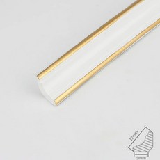 테두리 바닥 장식 라인 벽 트림 스티커 코너 허리 셀프, Lined Gold, 4. Lined Gold, 1개