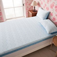 夏季冰絲席涼感席 夏天新款空調席床墊 可機洗學生涼席, 藍白斜紋,涼席 150*200cm