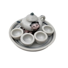 臺灣熱銷 陶瓷童子茶具 兒童禮品玩具 迷你小茶具擺件 兒童過家家玩具, 哪吒, 1個