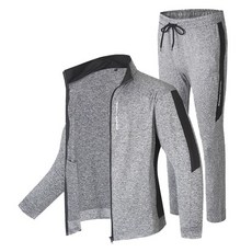 男款技術性機能性彈性混色運動上下套裝