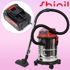 신일 무선 업소용 청소기, SVC-B250KP, 레드 + 실버