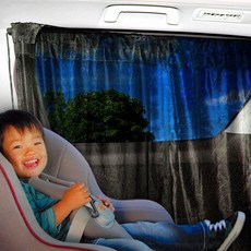 MIRAREED 休旅車專用窗簾 遮陽隔熱保護隱私, 黑色