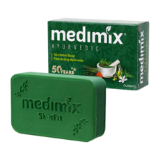 MEDIMIX 印度綠寶石皇室藥草浴美肌皂，草本精華，溫和潔淨，平衡油脂，適用各種膚質, 125g, 1個