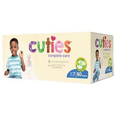 큐티 컴플리트 케어 기저귀 사이즈 7 80개 Cuties Complete Care Baby Diapers Size 7 80 Count, Size 7 (80 Count), 1개