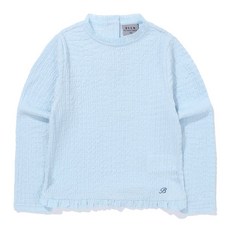 빈 스카이블루 밑단 프릴 티블라우스BA12BL02SB 2862071