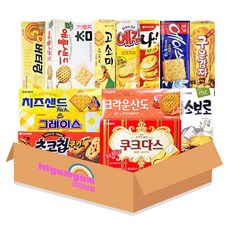 인기과자 14종 모음 (버터링+애플샌드+참크래커+예감오리지날+쿠크다스+소보로+고소미+치즈샌드+나!+구운감자+크라운산도딸기+초코칩쿠키+그레이스+에이스), 1세트, 비스켓셋트14종