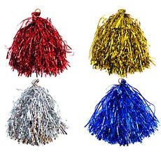 응원수술 칼라 응원수술 금 은 (대용량/낱개) 4칼라 응원도구 운동회 체육대회 치어리더 레크레이션, 응원수술(대) 낱개-금색