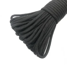 4 크기 Dia.4mm 7 스탠드 코어 Paracord 550 생존 낙하산 코드 매는 밧줄 등산 캠핑 로프 하이킹 빨랫줄 팔, 02 5M, 07 Black025