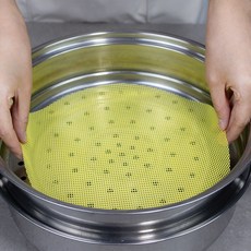 바른부엌 국산 실리콘찜시트 찜망 찜기받침 만두 찜기깔판, 24cm, 1개