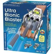 Thames & Kosmos Ultra Bionic Blaster STEM 실험 키트 | 로봇 폼 다트 블라스팅 장갑 구성 | 도전적인 조립 기계 기술 및 엔지니어링에 대해, Thames & Kosmos Ultra Bionic B