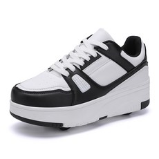 스노우드림 휠리스 운동화 4륜 힐리스 바퀴달린운동화 바퀴 신발 롤러슈즈, 블랙188, 1개